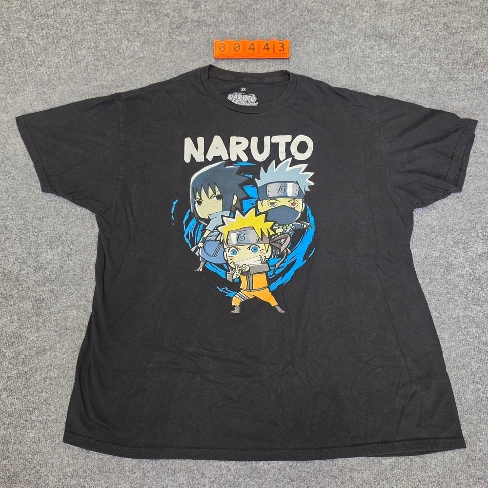 Naruto Shippuden black cotton t-shirt with graphic of Naruto size 2X